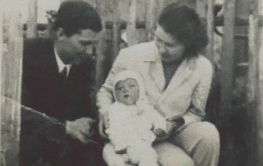 Andrzej Doliński z rodzicami, 1938 r.