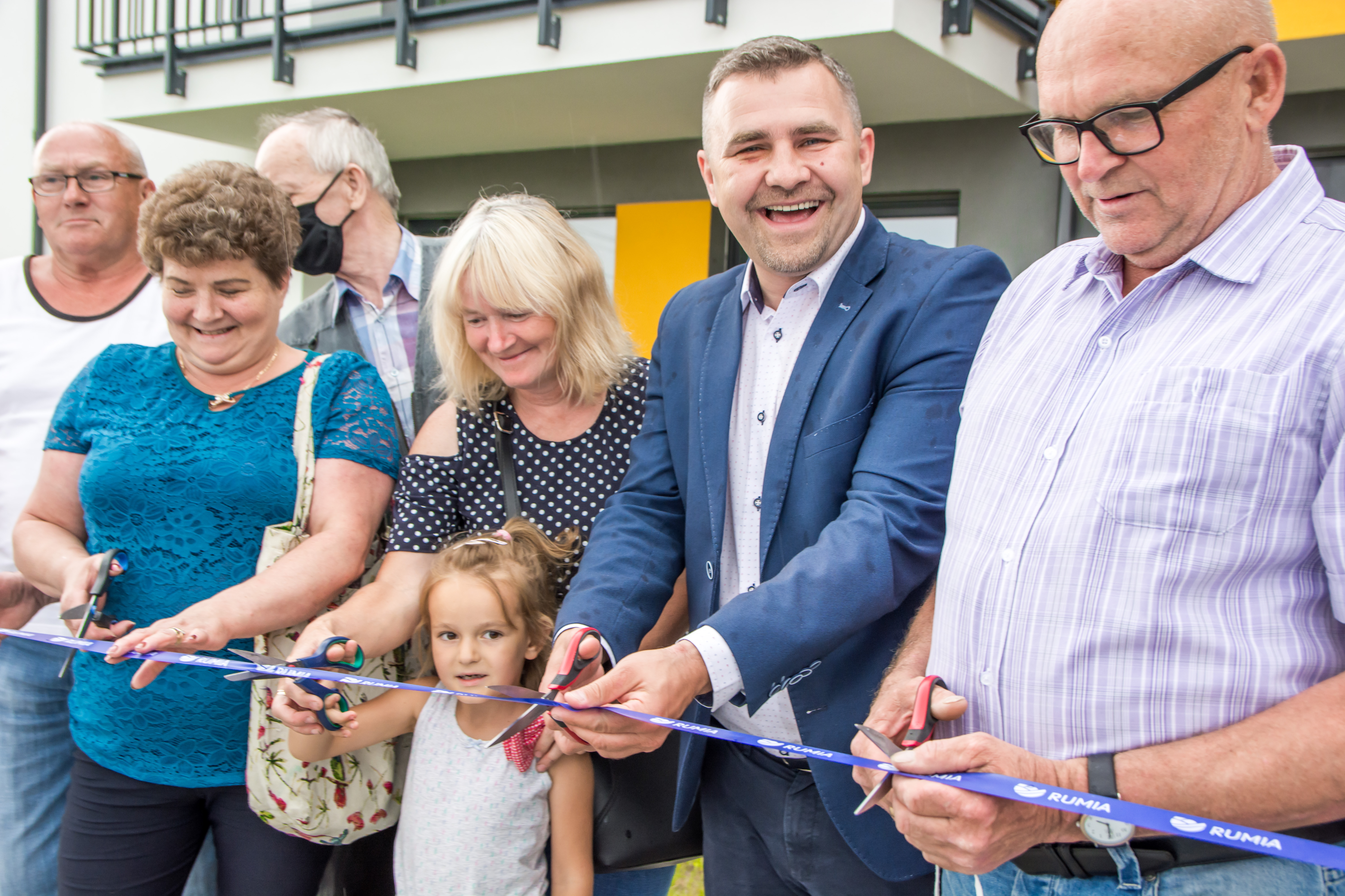 Uroczyste otwarcie nowego bloku komunalnego, lipiec 2020 roku