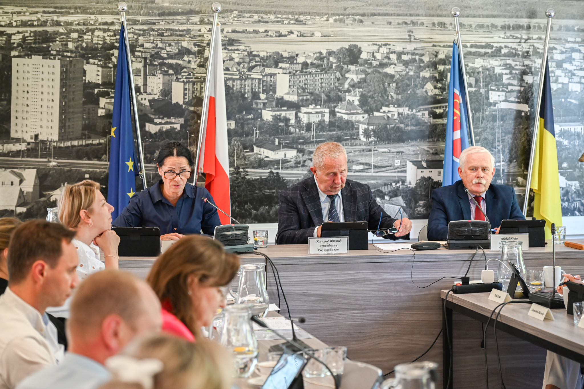 Przewodniczący Rady Miejskiej Rumi wraz z zastępcami