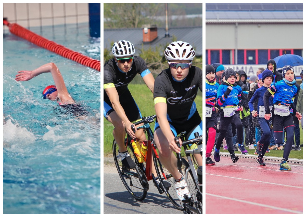 Na triathlon składają się trzy dyscypliny sportowe: pływanie, jazda na rowerze i bieganie