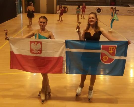 Monika Jędrzejewska wraz ze swoją zawodniczką na pierwszych World Open Dijon – 2017 rok