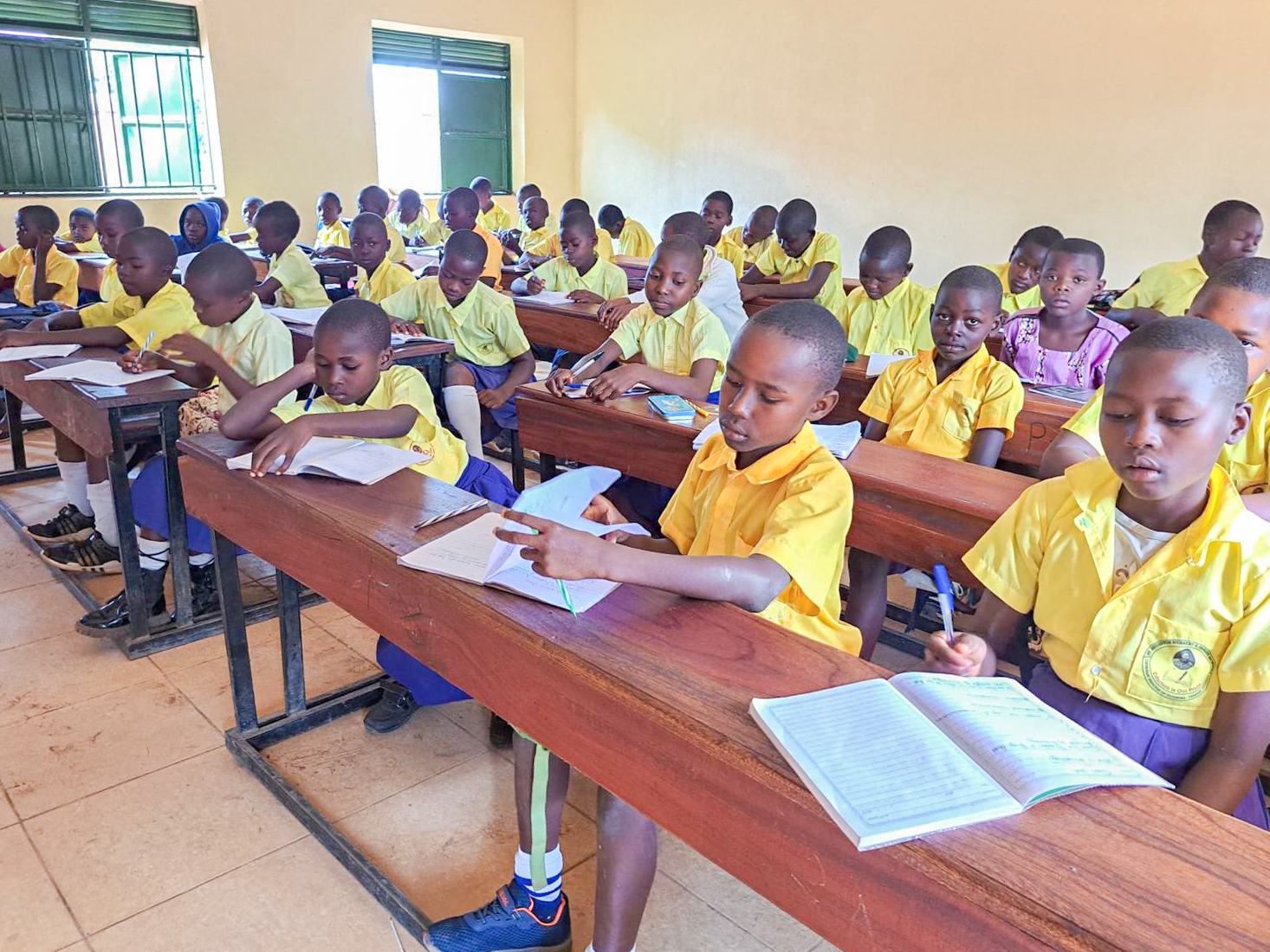 Zajęcia realizowane w nowej szkole – źródło: s. Elżbieta Blok