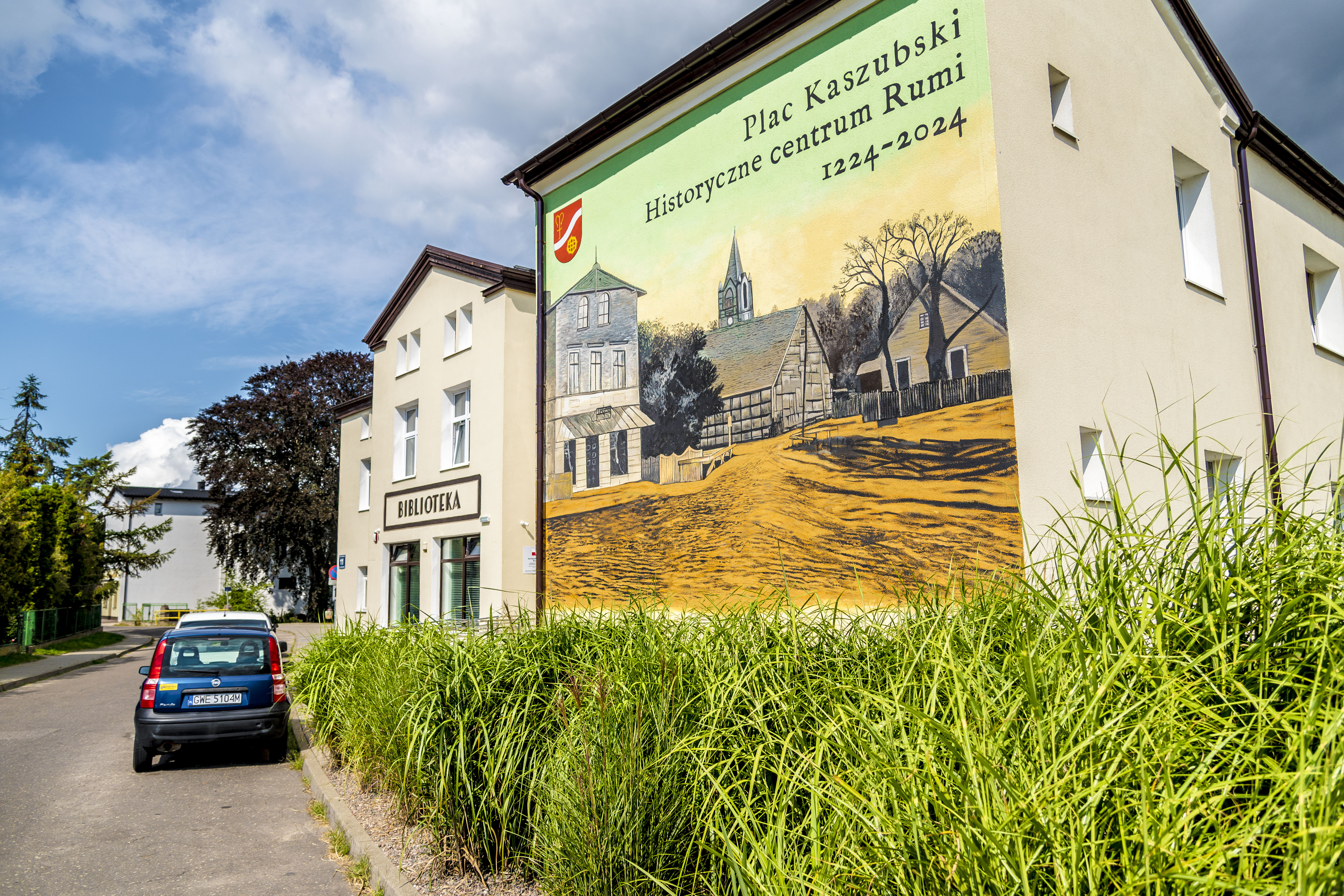 Mural na elewacji Biblioteki Kaszubskiej
