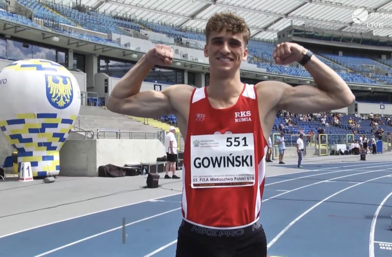 Antoni Gowiński podczas 29. Ogólnopolskiej Olimpiady Młodzieży w Chorzowie