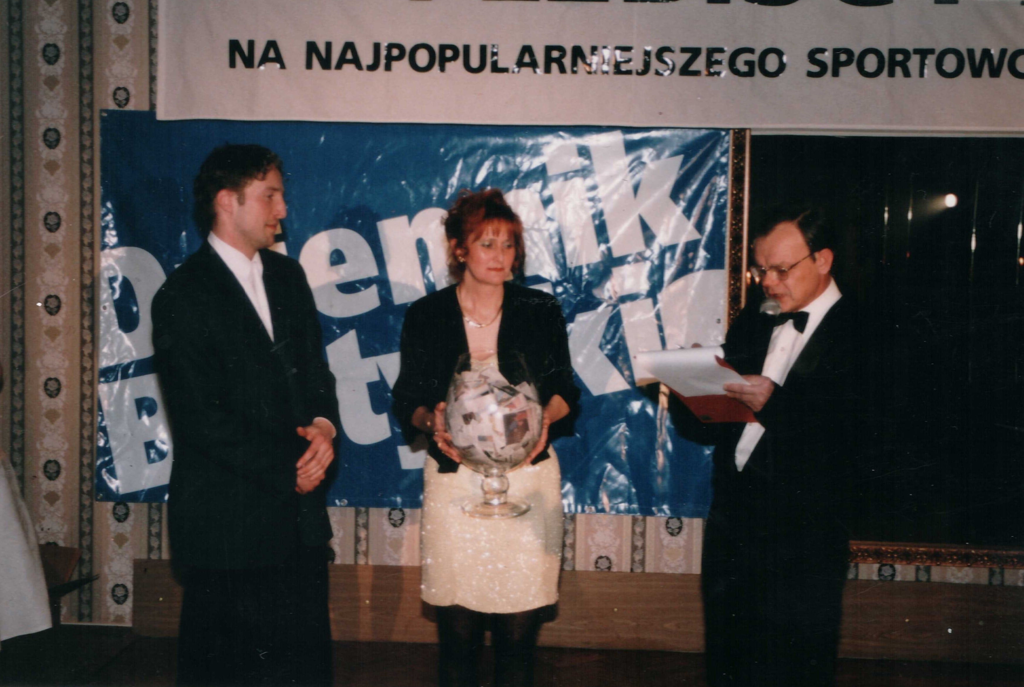 Kazimierz Bielicki i Jolanta Król podczas plebiscytu na najpopularniejszego sportowca