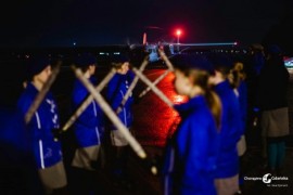 Przekazanie Światła na lotnisku w Babich Dołach, fot. Sara Ejsmont / Chorągiew Gdańska ZHP