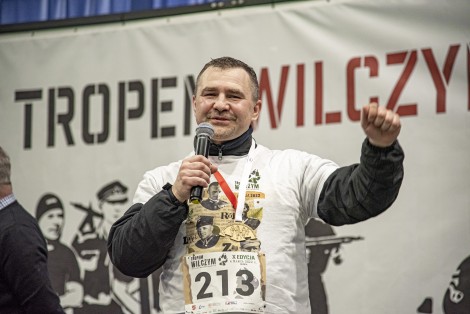 Burmistrz Michał Pasieczny po biegu