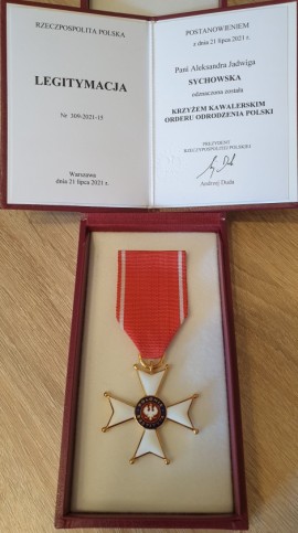 Krzyż Kawalerski Orderu Odrodzenia Polski wraz z legitymacją
