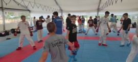 Trening zawodników Klubu Sportowego Karate „Sakura” Rumia