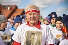 Edmund Pałasz, najstarszy uczestnik biegu