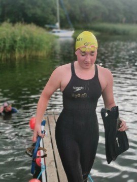 Karolina Szalast na XI Mistrzostwach Polski w Pływaniu Długodystansowym na Wodach Otwartych we Wdzydzach