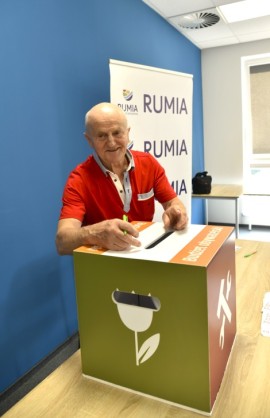 Mieczysław Grzenia, przewodniczący oddziału rejonowego PZERiI w Rumi