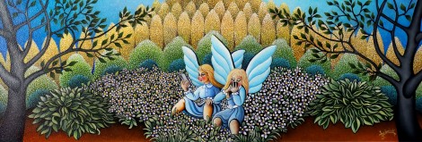 Anioły z Markowcowego Wzgórza – obraz Ireneusza Leśniaka