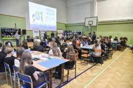 Spotkanie inauguracyjne programu „Energia wiatru – energia wolności” w Szkole Podstawowej nr 9 w Rumi