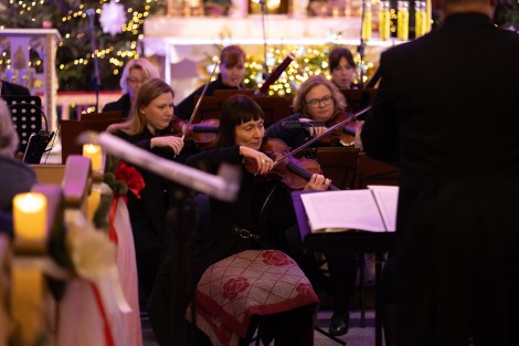 Muzycy Pomorskiej Orkiestry Symfonicznej podczas koncertu