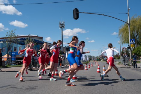 Uczestnicy Mistrzostw Europy w Duathlonie. Fot. Paweł Naskrent MARATOMANIA.