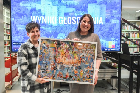 Pełnomocnik BO Julita Kluge z panią Aleksandrą, autorką projektu 