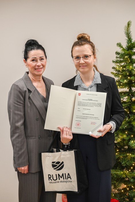 Wiceburmistrz Maria Bochniak i Anna Czajkowska – Zespół Szkół Ogólnokształcących w Rumi