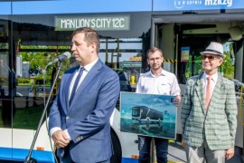 Uroczyste wprowadzenie do ruchu dwóch autobusów MAN Lion’s City 12C Efficient Hybrid.