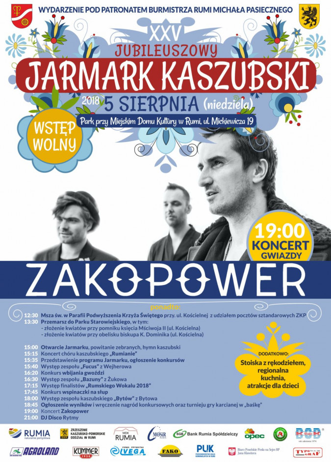 Zapraszamy na Jarmark Kaszubski – gwiazdą wieczoru Zakopower
