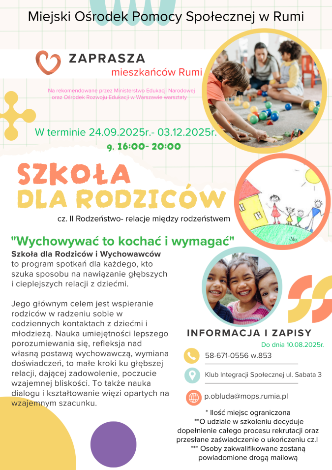 Warsztaty „Szkoła dla Rodziców – wychowywać to kochać i wymagać”, cz. II