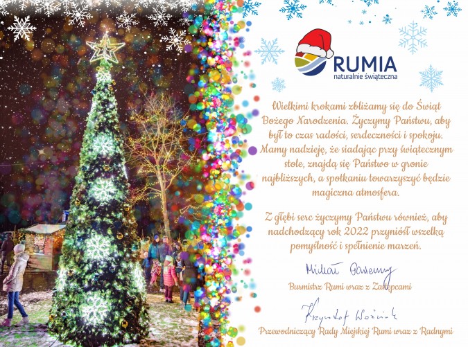 Świąteczno-noworoczne życzenia od władz Rumi
