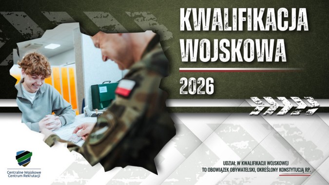 Obowiązkowa kwalifikacja wojskowa dla mężczyzn urodzonych w 2007 roku i wskazanych grup mieszkańców