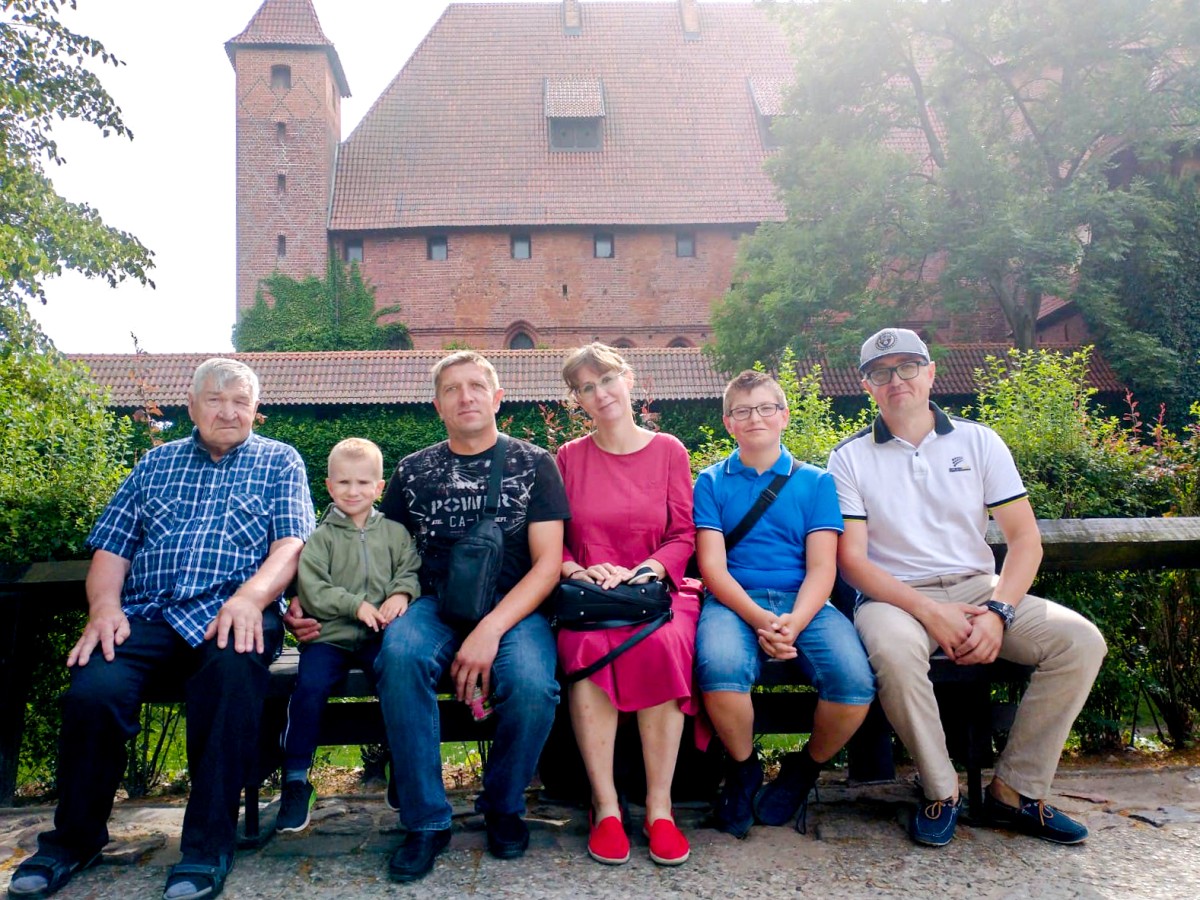 Rodzinne zwiedzanie zamku w Malborku, fot. archiwum rodzinne Kułakowskich