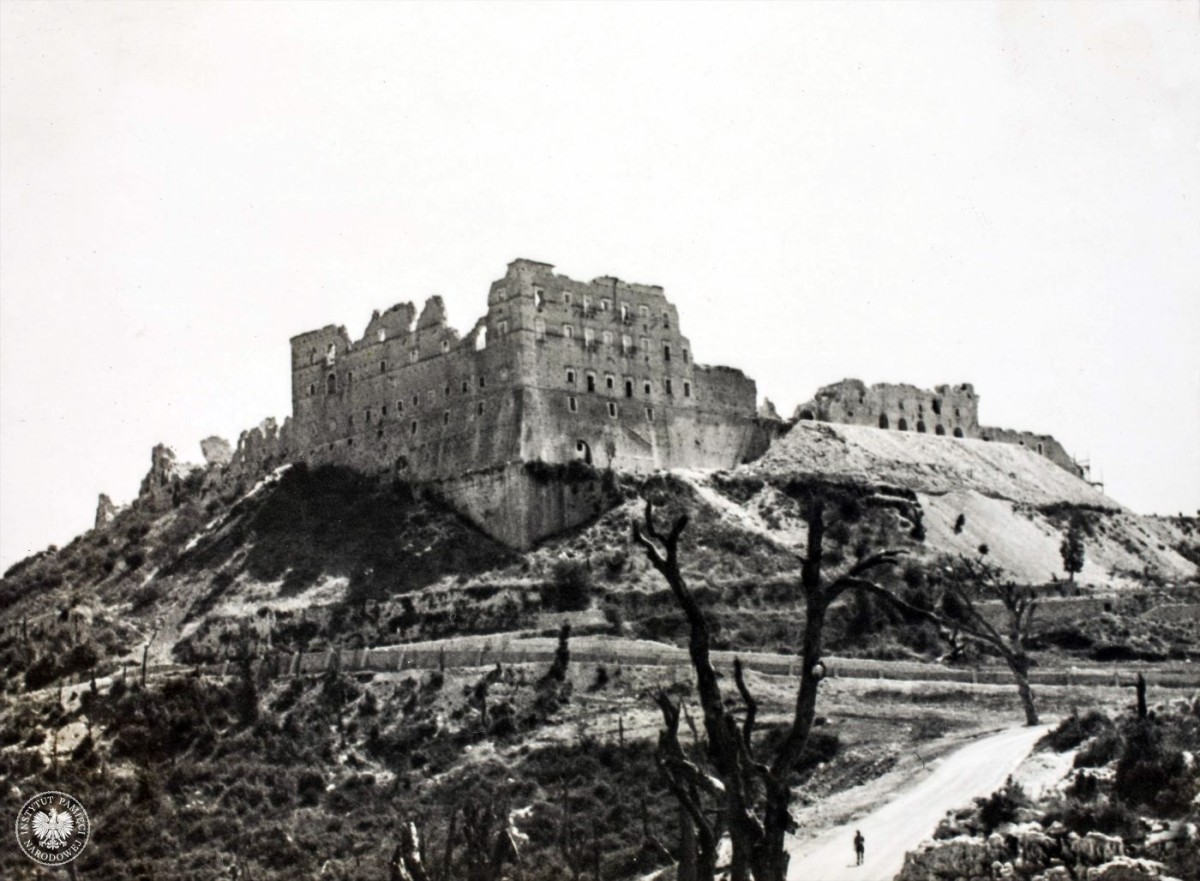 Klasztor na Monte Cassino, maj 1945 roku, źródło: IPN