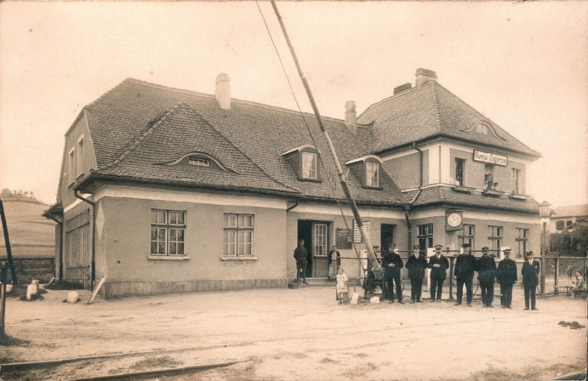 Nieistniejący dworzec Rumia-Zagórze – siedziba pierwszej biblioteki TCL z 1931 roku